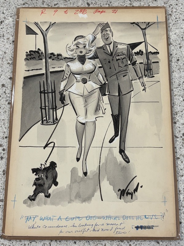 Bill Wenzel Original Art Single Gag Panel Cartoon Illustration Signed 1960s
