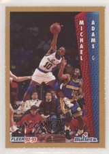 1992-93 Fleer NBA Shooting Stars Magazine Sheet Singles Michael Adams 1c7