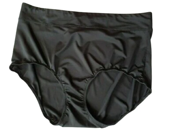 Warners Panties Black High Waist Nylon Spandex Underwear Lingerie Briefs