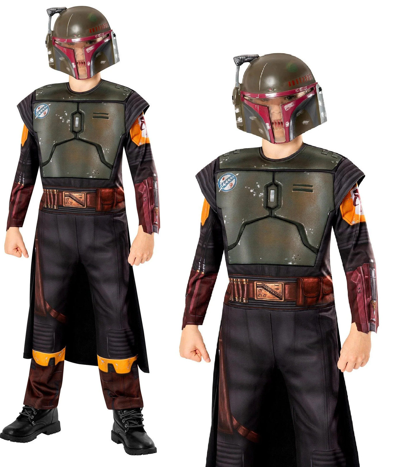 Disfraz De Boba Fett Deluxe Star Wars Para Niños + Casco Para Niños