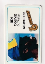 1981 PERMA GRAPHICS BEN OGLIVIE BREWERS SUPER STAR CREDIT CARD JC-4452