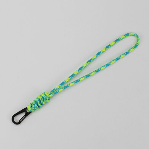Braided Nylon Rope Lanyard Keychain ID Badge Phone Holder Neck/Wrist Strap Clip□ - Foto 33 di 33