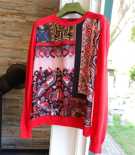 LOUIS VUITTON SWEATER XS lv red wool silk knit pullover s - Bild 2 von 10