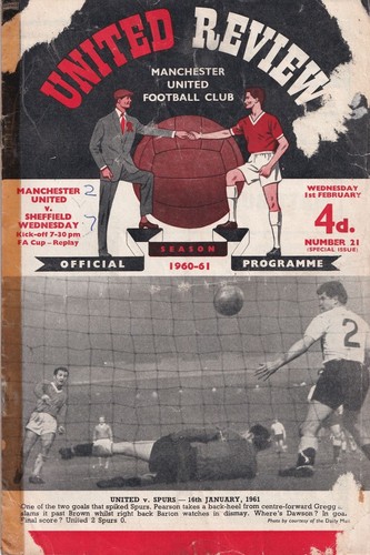 Manchester United Sheffield Wednesday 1960 – 61 Football Programme review #21 - 第 1/3 張圖片