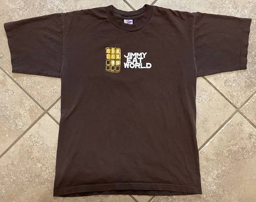 Vintage 2002 Jimmy Eat World Tshirt Herren Large Braun Aero USA