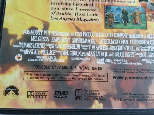 Braveheart. Widescreen Collection. DVD (2000) Mel Gibson. - Picture 3 of 8