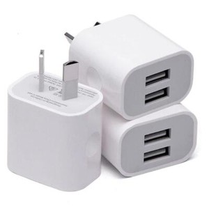Dual USB Fast Wall Charger Power Adapter Plug AU For iphone Android 1M Cable
