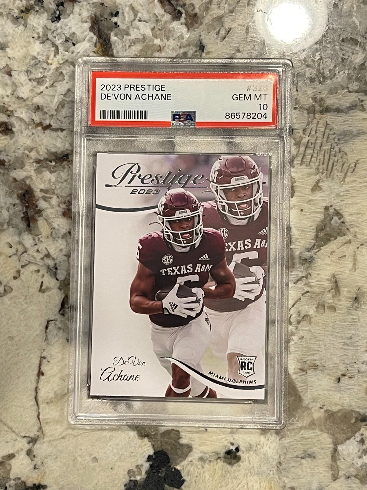 2023 Prestige De'Von Achane RC PSA 10