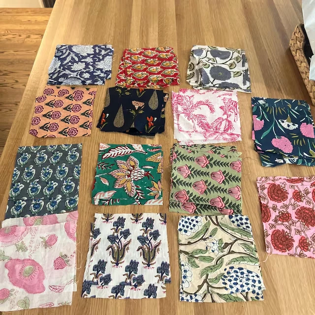 Pre-cut Fabric Squares 100% Cotton Quilting Scarps Bohemian Charm Pack Colorful - Image 2 of 4