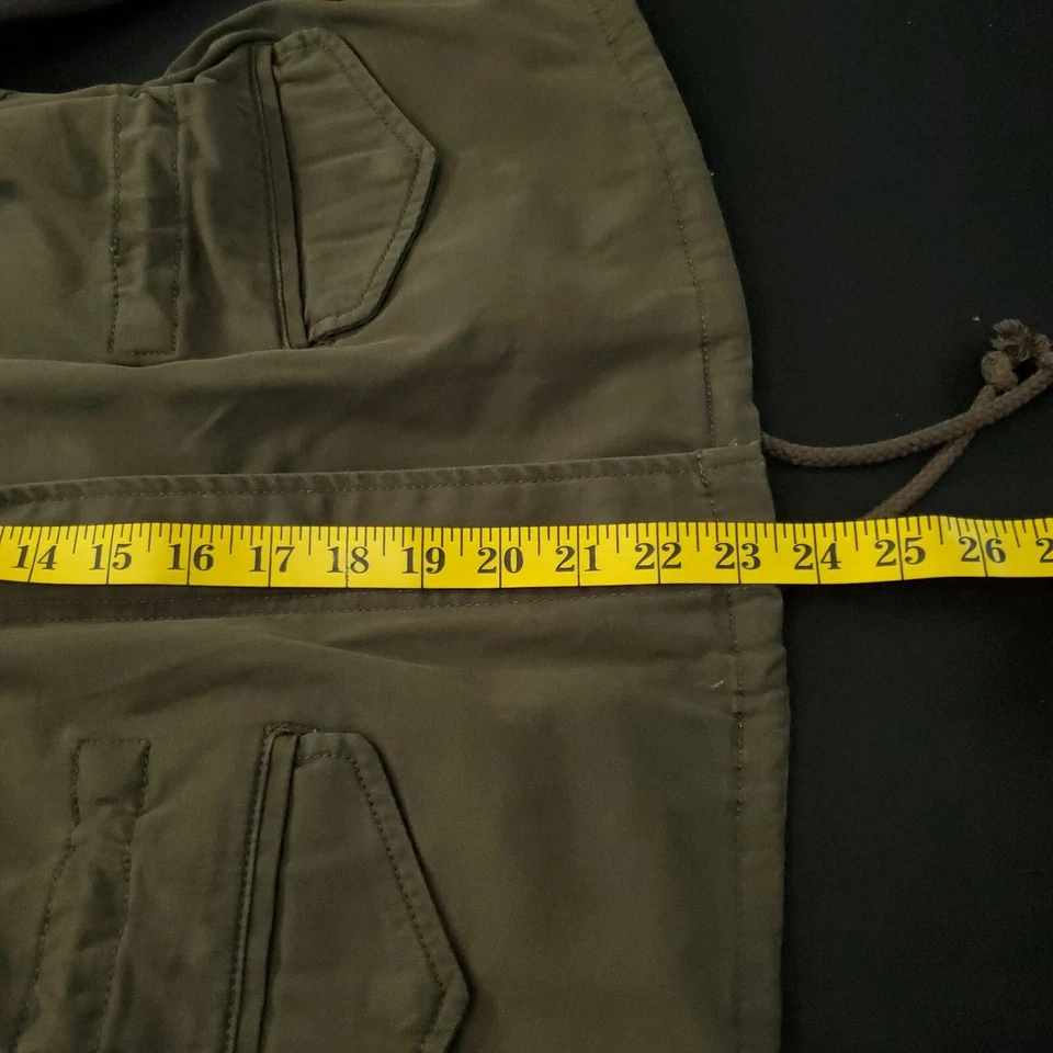 Izod полный молнии куртка женщин средний военный зеленый боя на шнурке карманы Топ - Изображение 4 из 4