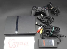 SONY PS2 PlayStation 2 SCPH-75000 Black Console Japanese NTSC-J (Japan) Fedex FS