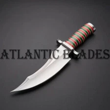 Custom Handmade bowie Hunting Knife D2 Steel and beautiful Handle