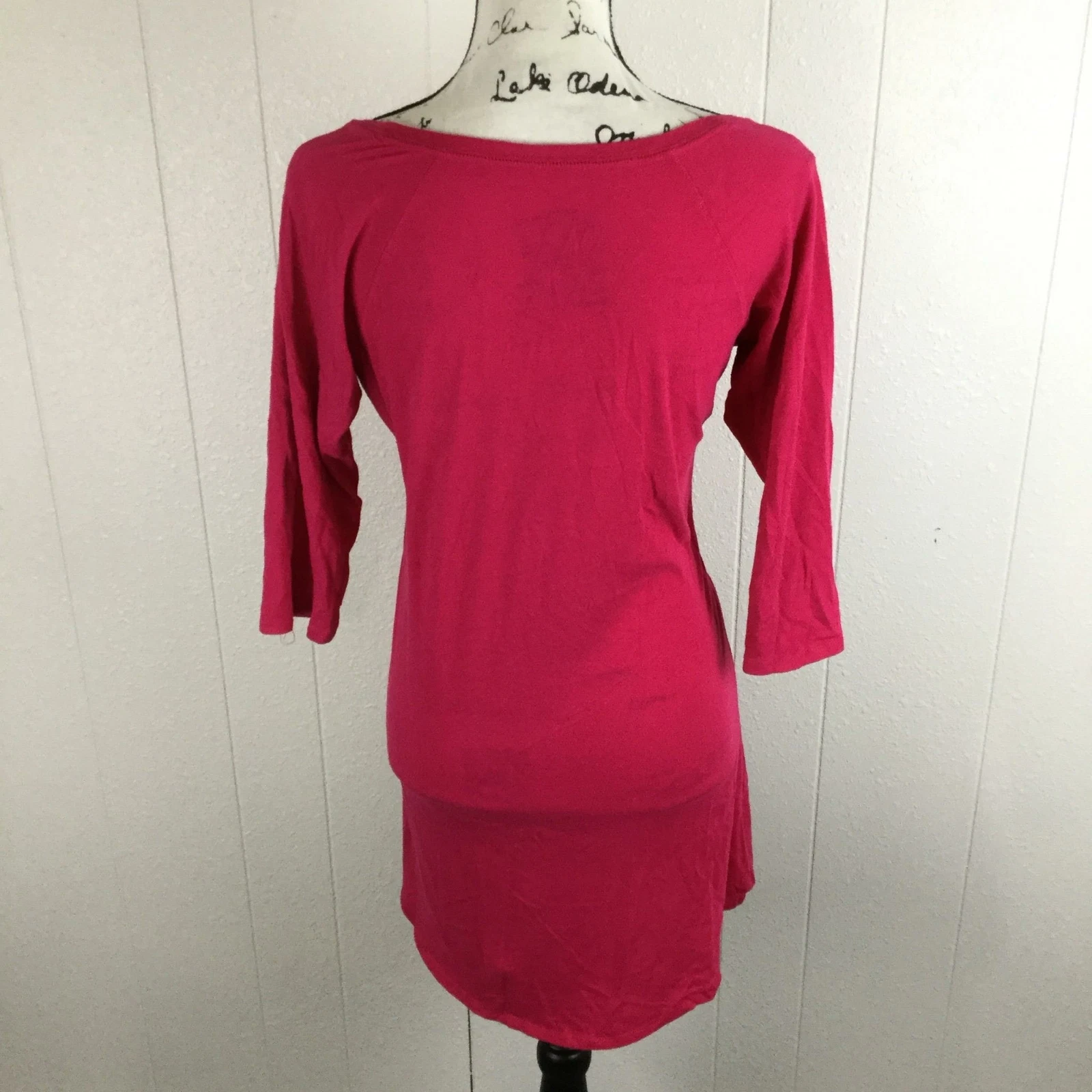 UNDERCOVER Abito Camicia Rosa VICTORIA'S SECRET Grafica Girocollo Maniche 3 4 Donna Taglia S