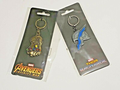 Bioworld Infinity Gauntlet Glove/Thor Helmet Ragnarok Key Chain Gift Lot of 2
