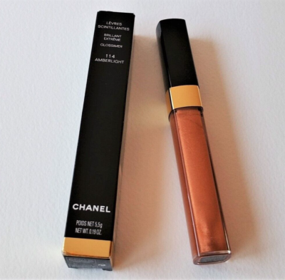 CHANEL Glossimer Brillant Extreme Lip Gloss 114 AMBERLIGHT | eBay