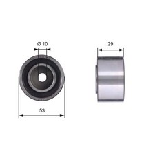 GATES T42059 Umlenk-/Führungsrolle, Zahnriemen für ALFA ROMEO,FIAT,LANCIA