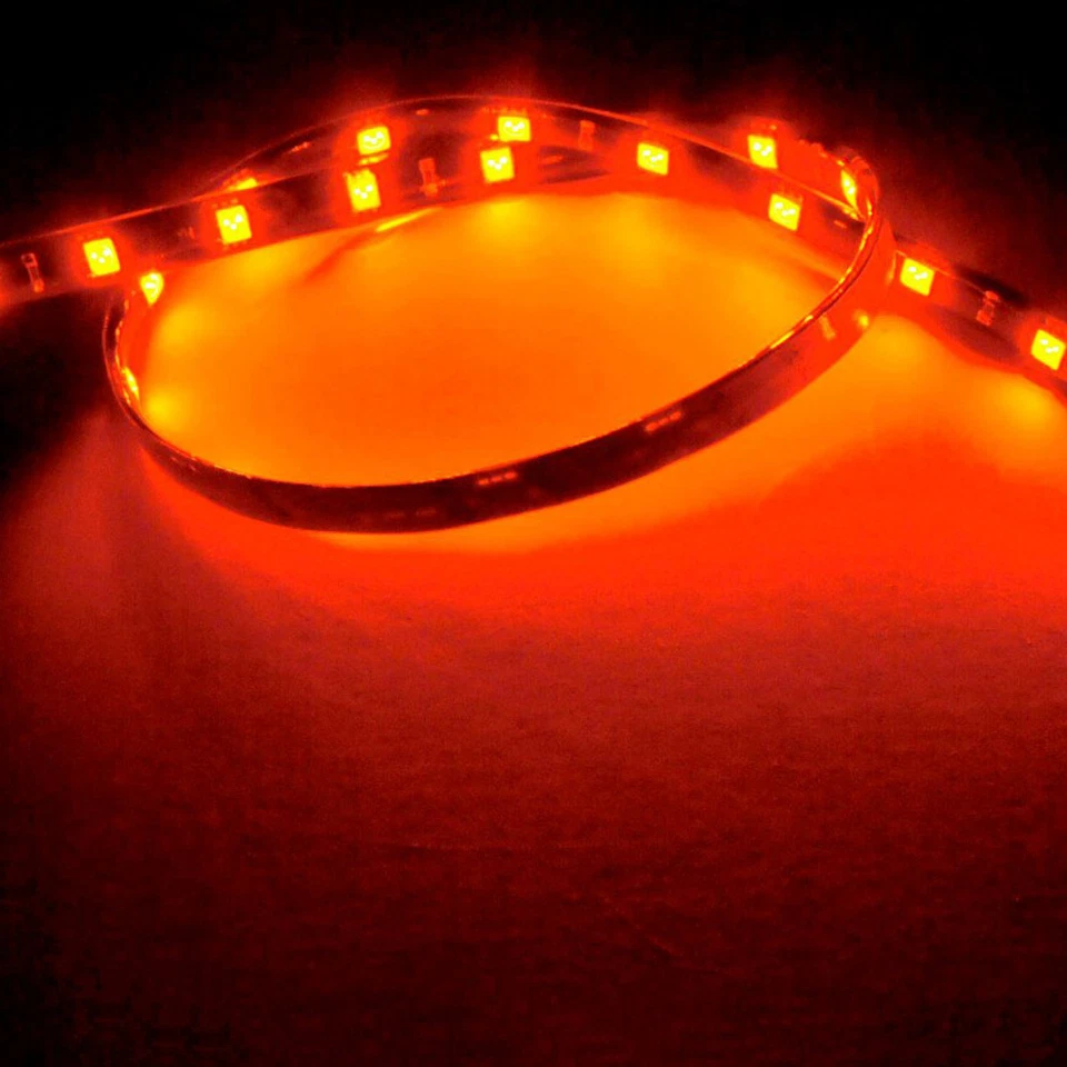 2件全新60厘米/24英寸红色柔性LED汽车条12伏505024SMD大功率明亮 — 第 4/4 张图片