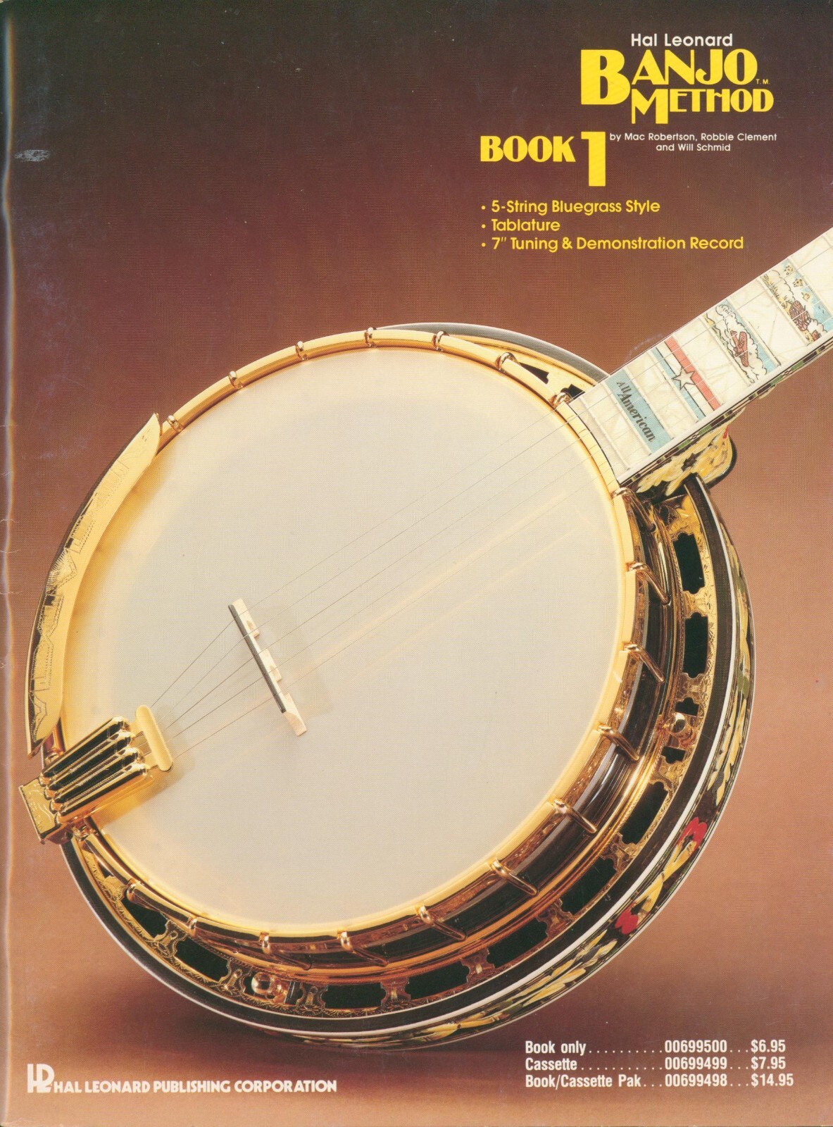 Hal Leonard Banjo Method Book 1 w Record 1980 Robertson Clement Schmid Bluegrass