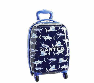 Pottery Barn Kids Shark Hard Case Rolling Luggage Small Ebay