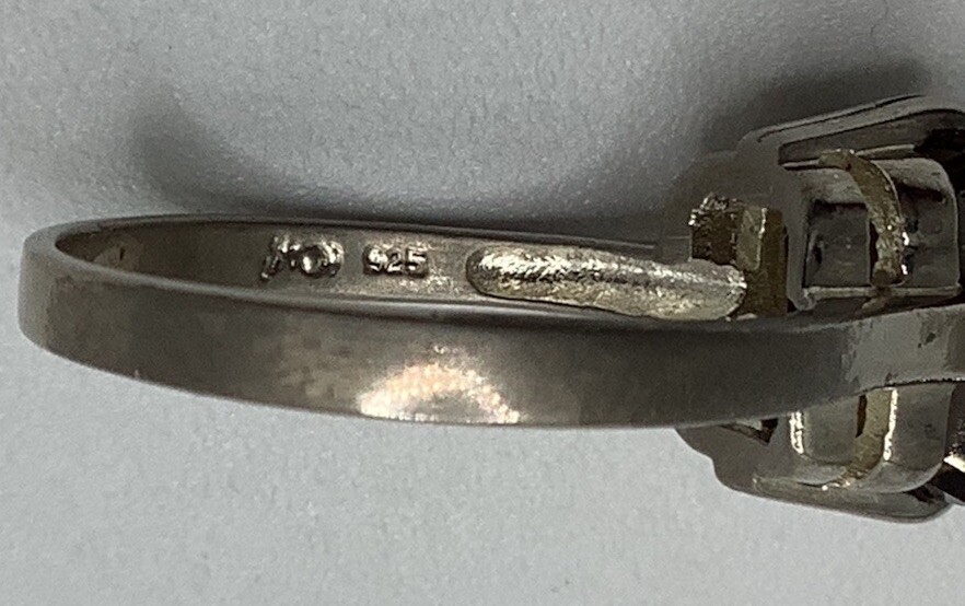 Rectangular Brown Amber Cut Glass Stone Cocktail … - image 8