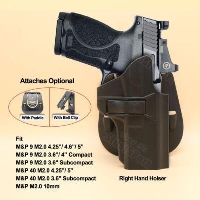 M&P9 M2.0 Full Size Holster Fit Smith & Wesson S&W M&P40 M2.0 Compact 10mm 9 mm