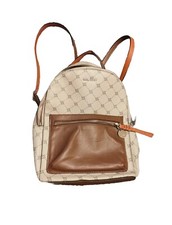 Nine West Beige Brown Mini Backpack PU Leather Excellent Condition Bag