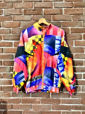 Puma Vintage 90s Funky Medium Track Top Jacket Streetwear M Multicolor