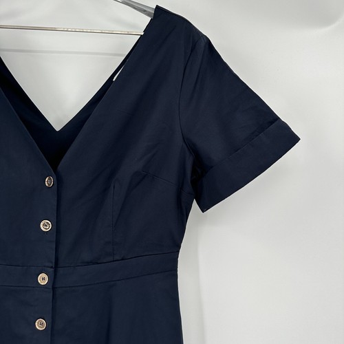 Tuckernuck Navy Blue Kate Maxi Dress sz M Women's Button Front Fit & Flare NEW - Picture 3 of 10
