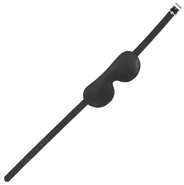 Маска из натуральной воловьей кожи, черная кожаная мягкая с подкладкой маска для глаз для пар унисекс - Изображение 4 из 4