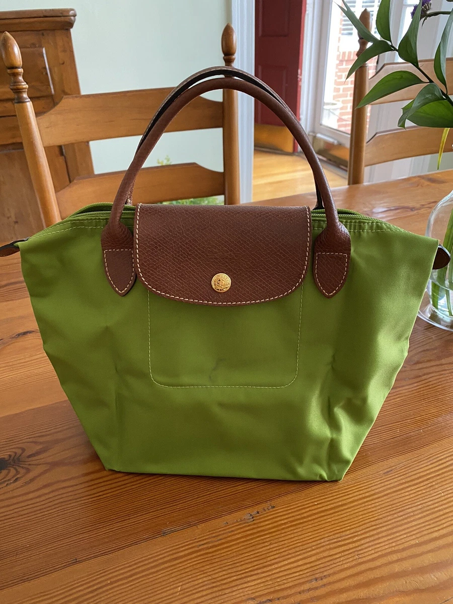 Longchamp Le Pliage Green Cosmetic Bag with Handle