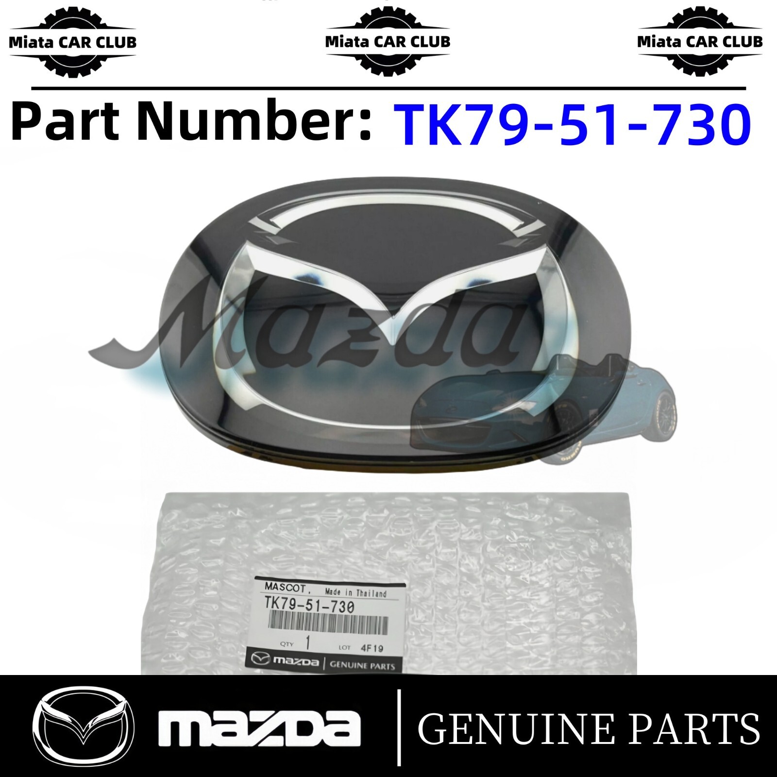 2020 Mazda CX9 Front Grille Emblem OEM Genuine Part TK79-51-730