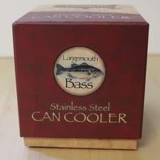 American Expedition Largemouth Bass Acciaio Inox Can Cooler Bass Fisherman 