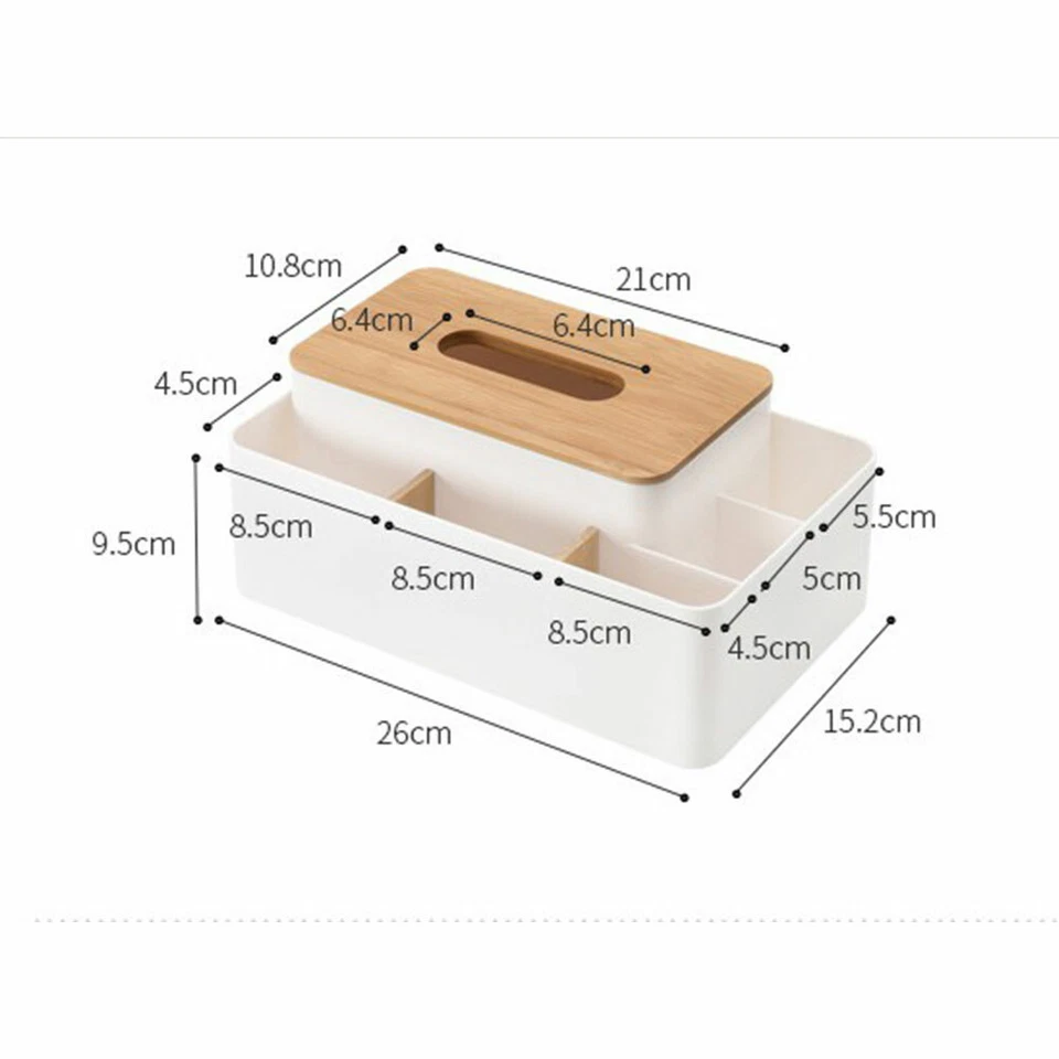 Bambus Aufbewahrungsboxen Schreibtischorganizer Stiftehalter Schreibtischbutler - Bild 4 von 4