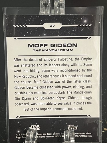 MOFF GIDEON-----2024 TOPPS CHROME STAR WARS - Picture 2 of 2