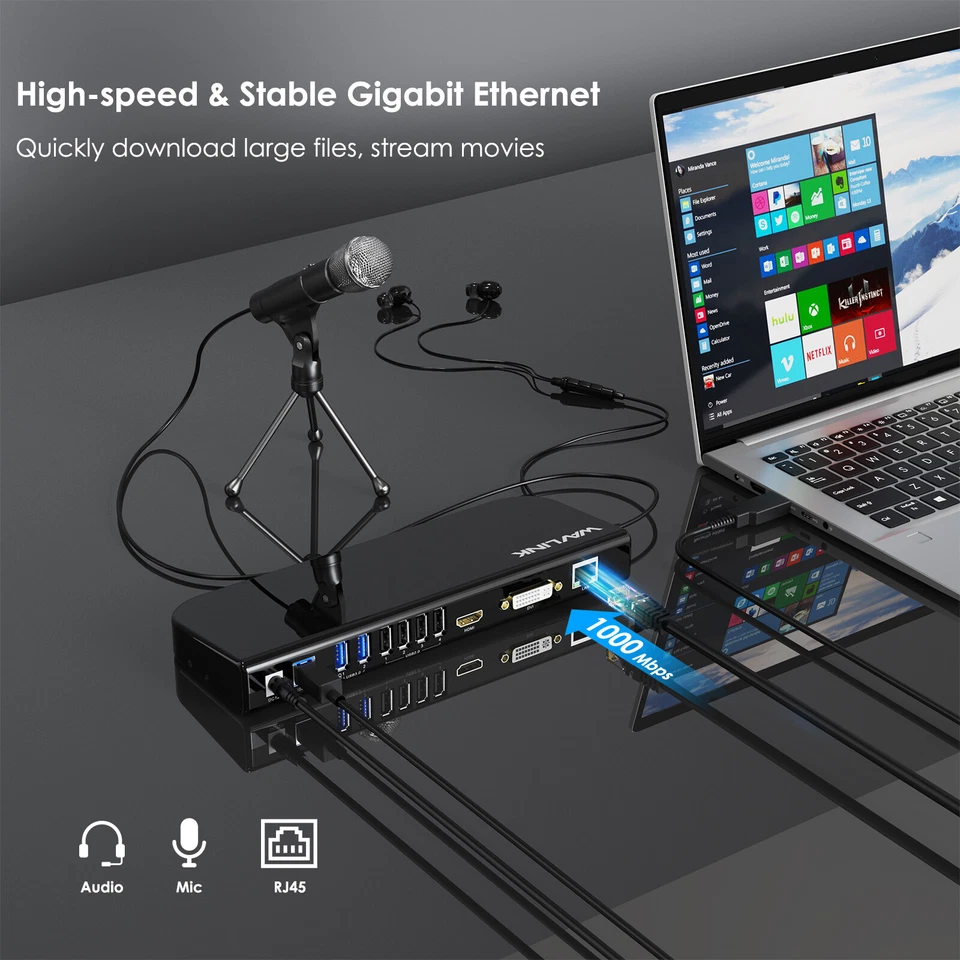 USB 3.0 USB-C-Dockingstation mit Dual-Monitor-Unterstützung für M1/M2 Mac - Bild 3 von 4
