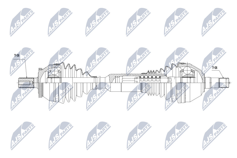 DRIVE SHAFT NPW-VV-017 FOR VOLVO D 5244 T5 2.4L D 5244 T 2.4L B 5254 T2 2.5L - Image 8