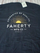 FAHERTY “Manufacturing Graphic” L/S T-Shirt, NWT – Men’s M + L – Black, $78 MFG