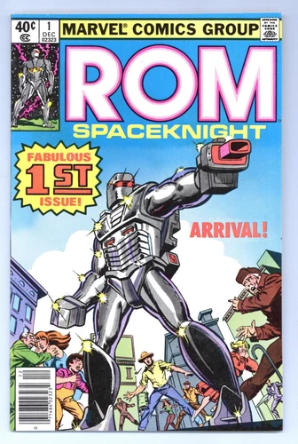 Rom 1 (VF+) origin/1st app Spaceknight based on Parker Bros toy 1979 Marvel c525