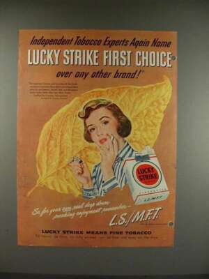 1948 Lucky Strike Cigarettes Ad - First Choice!
