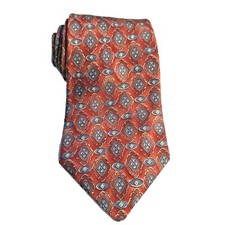 SAVILE ROW 100% Silk Mens Business Tie Red White Blue Necktie made in USA