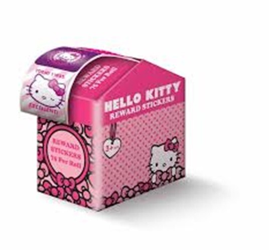 Hello Kitty Reward Sticker Despenser Handy Roll 75 Stickers