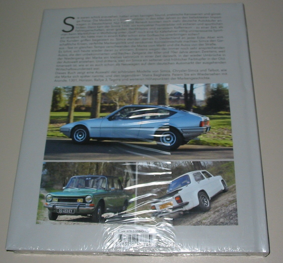 Thumbnail - Bildband Simca - Die Schönsten Modelle Von 1960 - 1980 Patrice Vergés