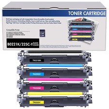 4PK TN221 TN225 Color Toner Compatible With Brother MFC-9130CW 9330CDW 9340CDW