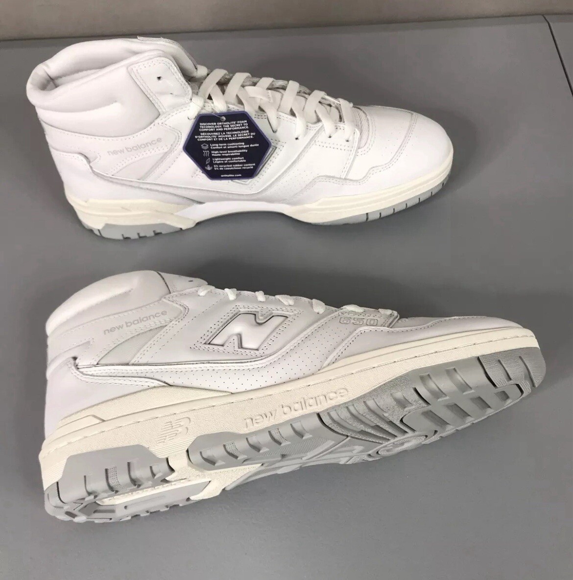 New Balance 650 Triple White High Top Size Mens 11 Shoes NEW  display picture 1