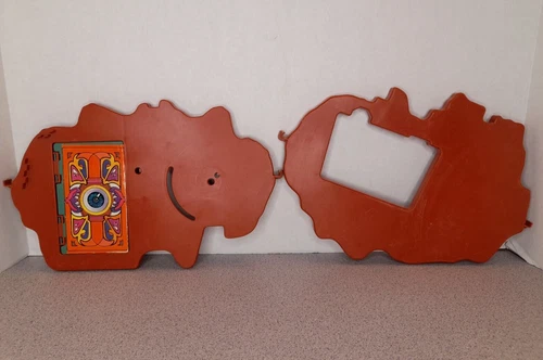 Castle Grayskull Parts Floor Platforms He-Man MOTU Vintage Brown w/ Trap Door