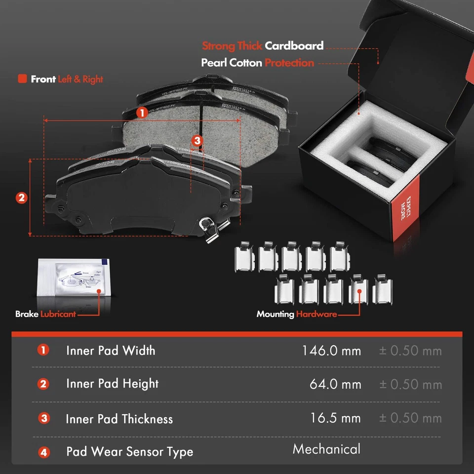 Front Drilled Brake Rotor & Pad + Brake Caliper for Chrysler Town&Country Dodge - Image 3 of 4