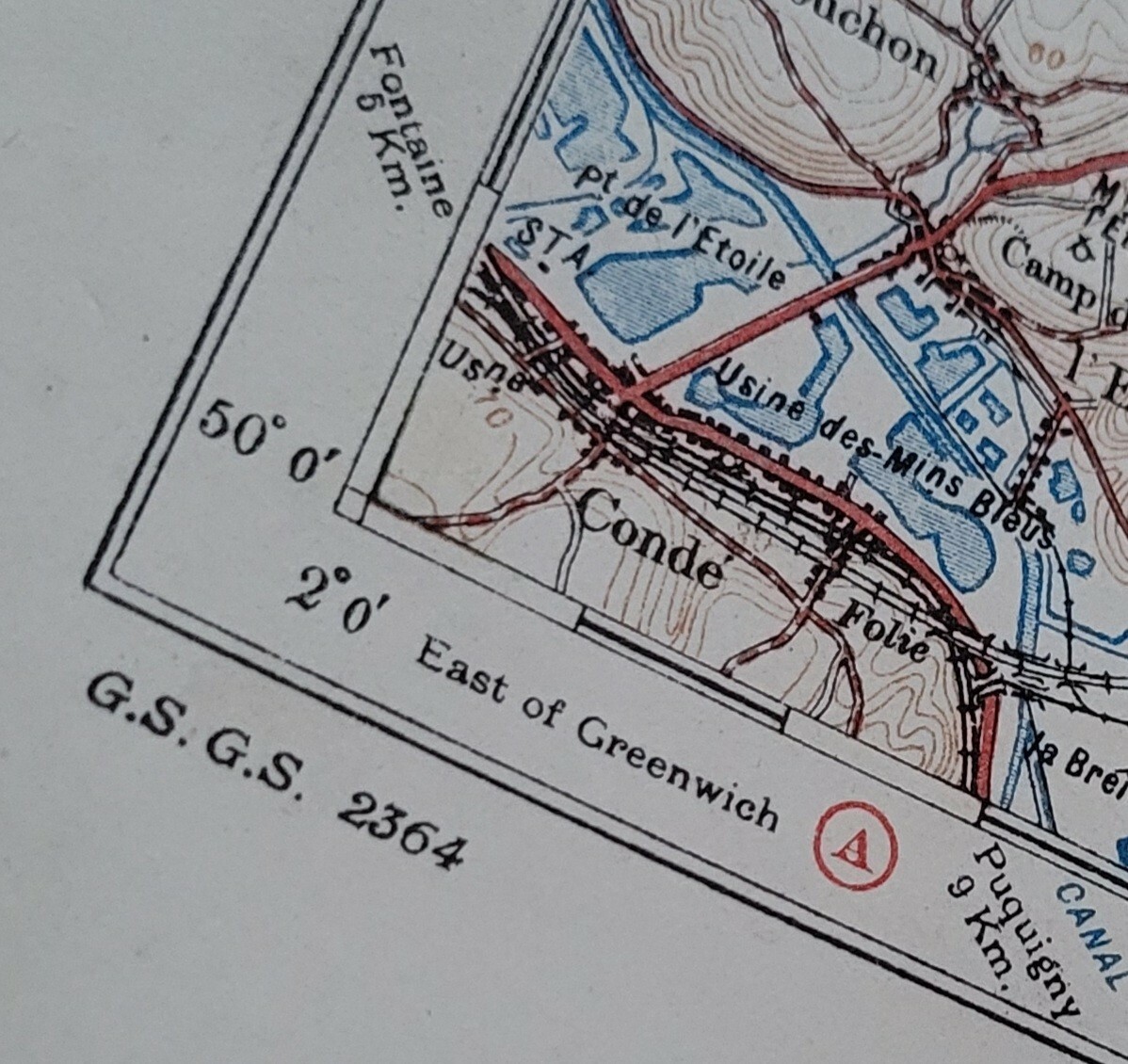 ORIGINAL 1916 COURCELLES SOMME MAP WW1 WAR OFFICE BRITISH TRENCH MEDAL