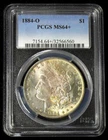 1884-O MS-64+ MORGAN DOLLAR - TONED BETTER DATE, SEE PICTURES