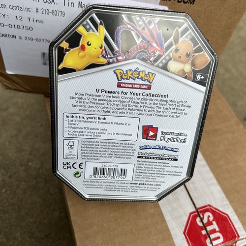 Pokemon TCG V Powers Eternatus V Tin NEW FACTORY SEALED - Afbeelding 2 van 5