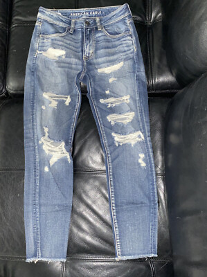 Womens American Eagle super stretch Hi-rise jegging crop  sz 2 regular